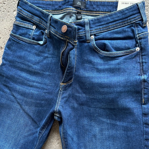 River Island Dark Blue Skinny Jeans - Picture 2 of 6